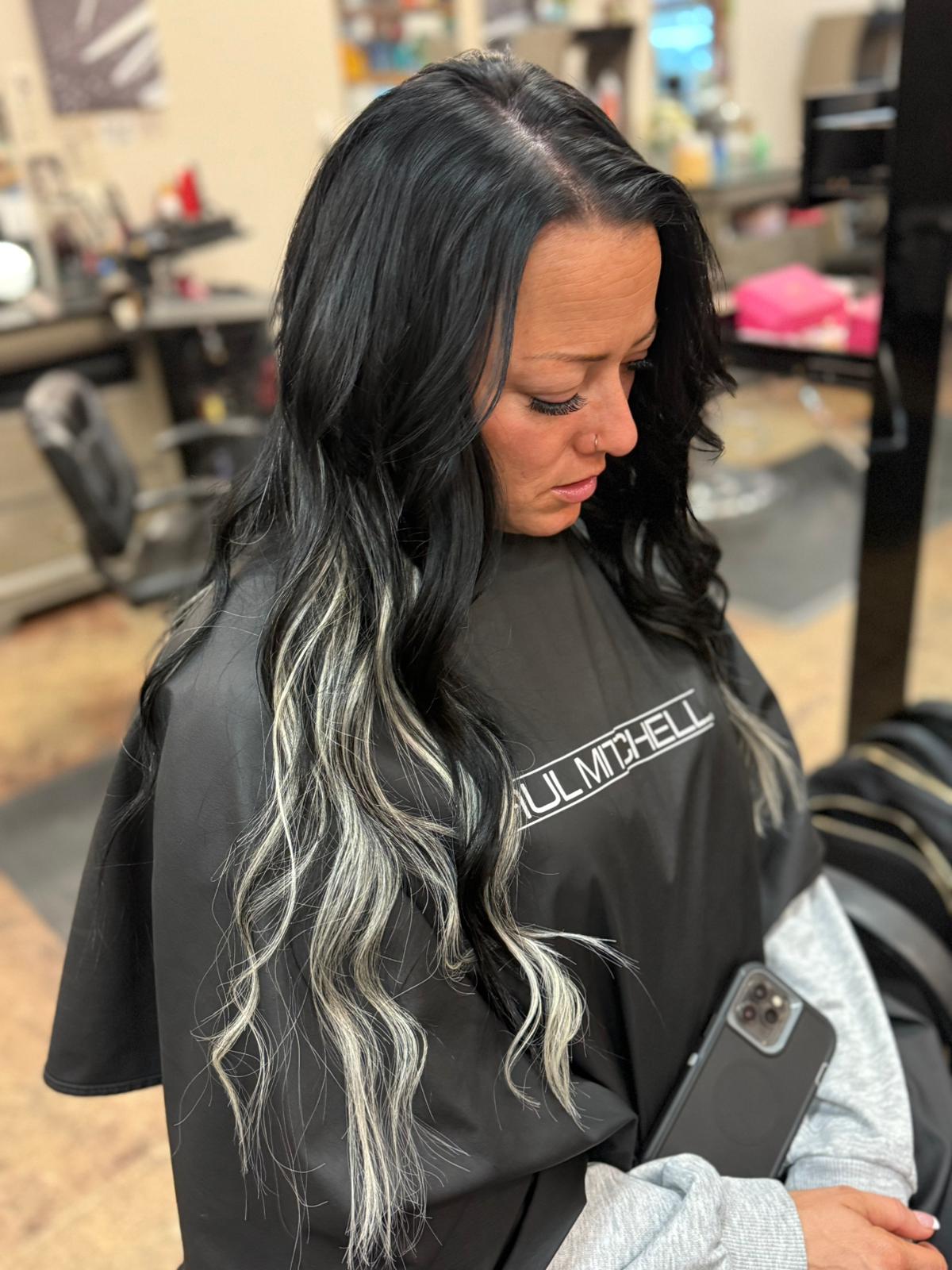 Dark Hair with Red Highlights by Cassidy Longmire